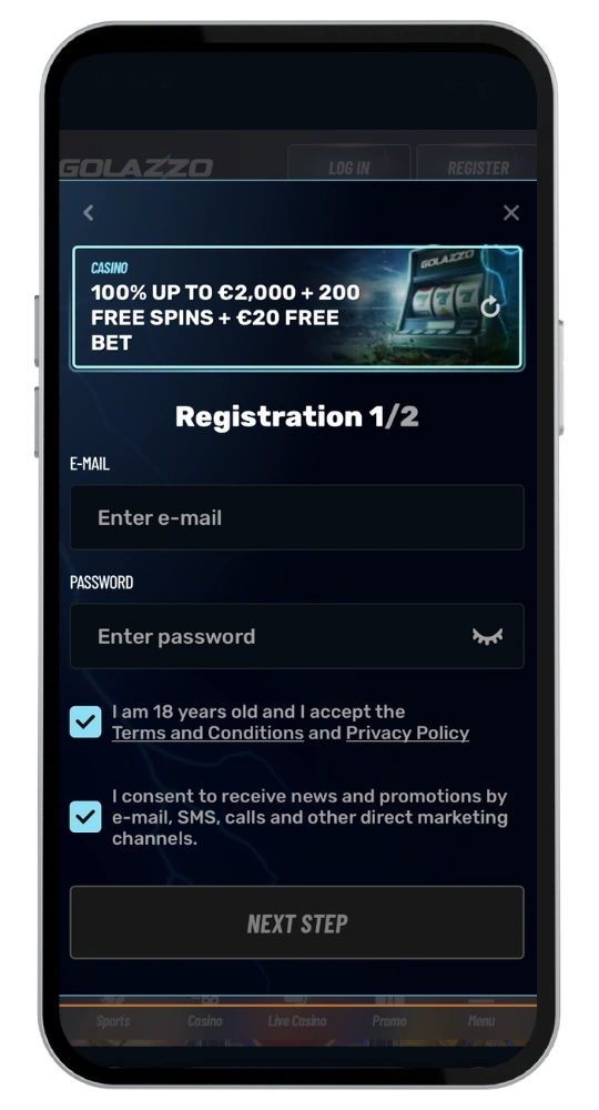 Golazzo Casino registrarse